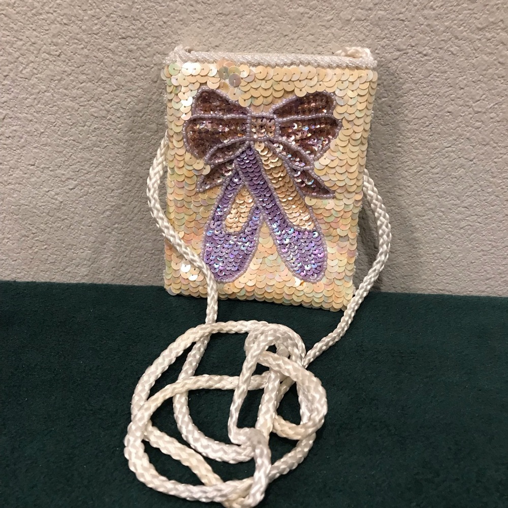 Sequin Ballet Shoe Crossbody Bag
